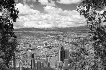 Bogota in black and white