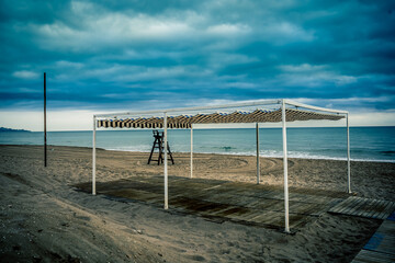 Pergola en la playa