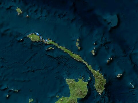 New Ireland, Papua New Guinea. Low-res satellite. No legend