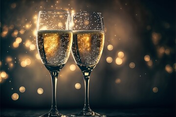 Bubbling Bokeh: The Perfect Background for Champagne Sipping