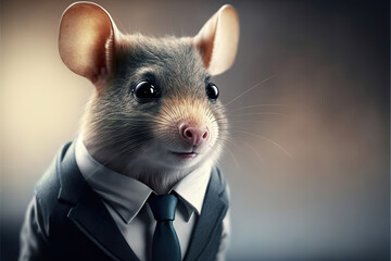 portrait of a hamster  in a business suit, generative ai