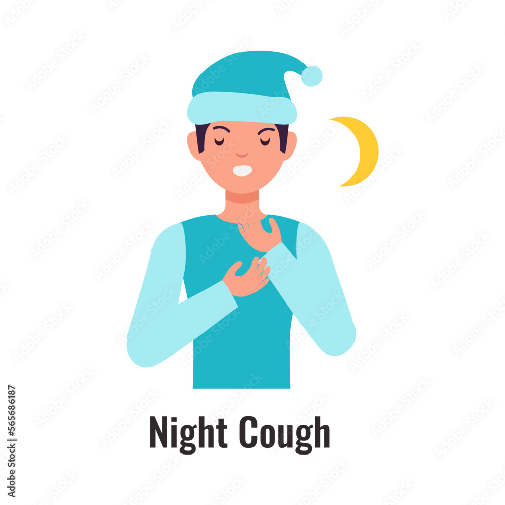 Sticker asthma night cough composition