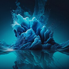 Fototapeta na wymiar Illustration of blue motion wavy background