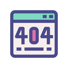 404 error icon for your website, mobile, presentation, and logo design.