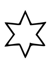 Six Sided Seasonal Hand Drawn Celebration Star 