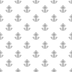 Geometric Floral Print for Textile Invitations Wallpaper. Vector