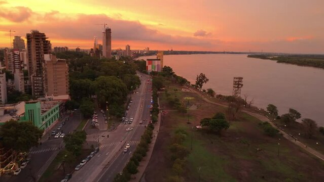 Rosario atardecer costa