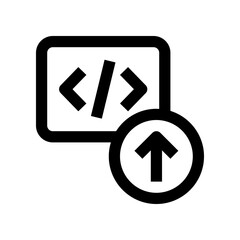 upload code icon for your website, mobile, presentation, and logo design.