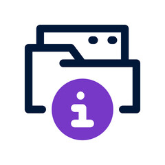 folder info icon for your website, mobile, presentation, and logo design.