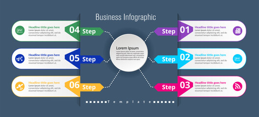 business infographic template design. Realistic circle diagram infographic. modern Business annual report data visualization.