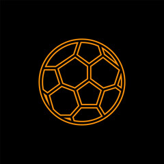 Football icon flat style illustration