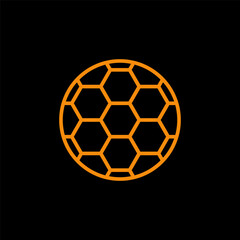 Naklejka premium Football icon flat style illustration