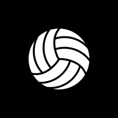 Volley ball icon flat style illustration