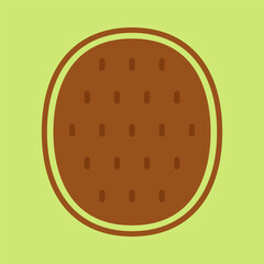 Kiwi icon vector. symbol. logo design. Kiwi vector on green background.