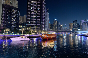 Dubai Marina at night