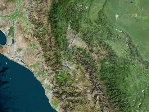Cajamarca, Peru. High-res satellite. No legend