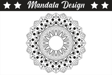 Mandala Coloring book Art Decorative ornament in ethnic oriental style
