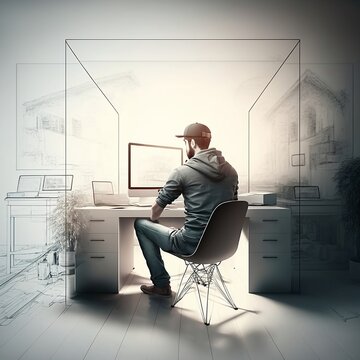 businessman sitting on chair