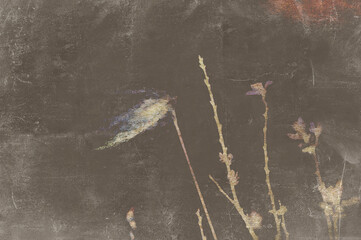 Tekstura vintage trzciny na wietrze na brązowym tle. - obrazy, fototapety, plakaty