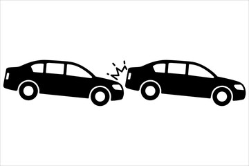 Car accident icon. Vector illustration