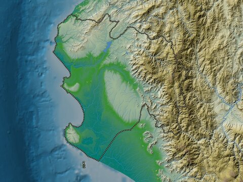 Piura, Peru. Physical. No legend