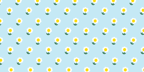 Simple flower pattern for cute background. Trendy kids wallpaper design