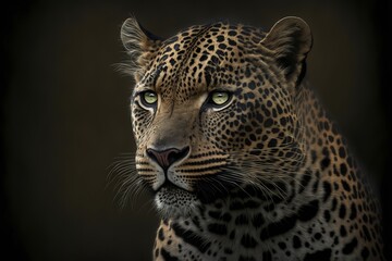Fototapeta na wymiar Leopard Stock Photo, Wildlife Photography, Generative Ai