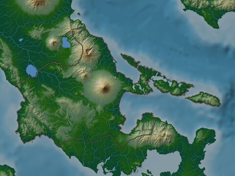 Albay, Philippines. Physical. No legend