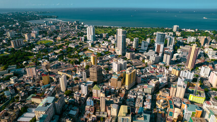 Aerial view of Dar es Salaam in Tanzania
