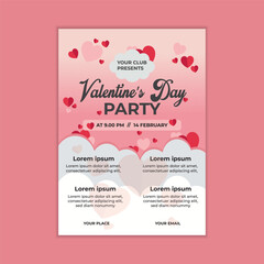 valentines day party flyer design