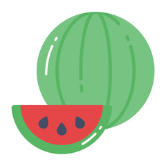 A delicious watermelon icon is ready to use
