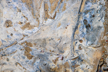 Gray cement floor with grunge for abstract background.