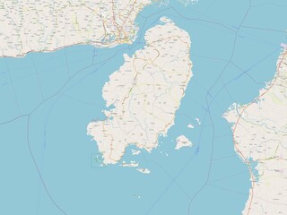 Naklejka premium Guimaras, Philippines. OSM. No legend