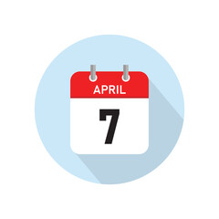 April 7 Concept Design. Vector Illustration.