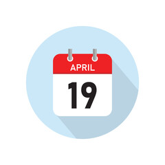 April 19 Concept Design. Vector Illustration.