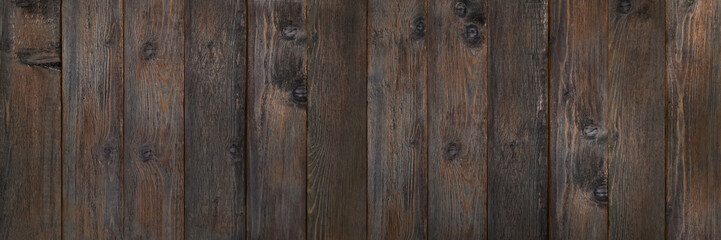 old brown dark wood texture. wooden black background banner