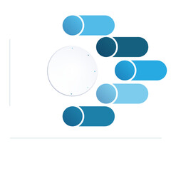 Template for presentation for infographics, chart, diagram, table, workflow layout, 5 positions