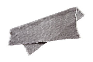 grey tablecloth isolated on white background copy space