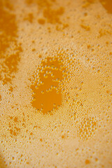 up close beer carbonation bubbles