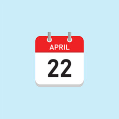 April 22 Concept Design. Vector Illustration.