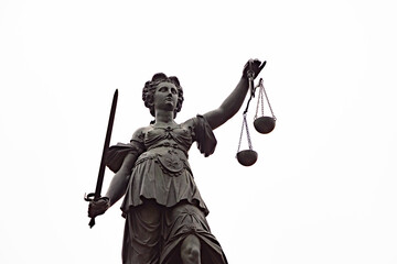 Naklejka premium lady justice in Frankfurt as symbol for Law, Justice and order
