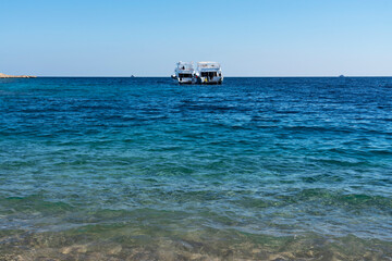 Yacht in Ras Mohammed National Park, Sharm Ash Sheikh, South Sinai, Egypt