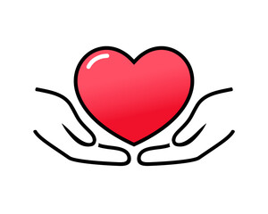 Give love icon. Illustration vector