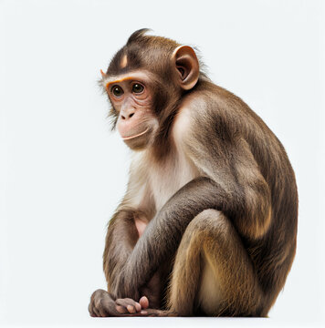 Monkey Isolated On White Background