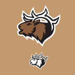 Elk Mascot Logo For School Or Sports Team