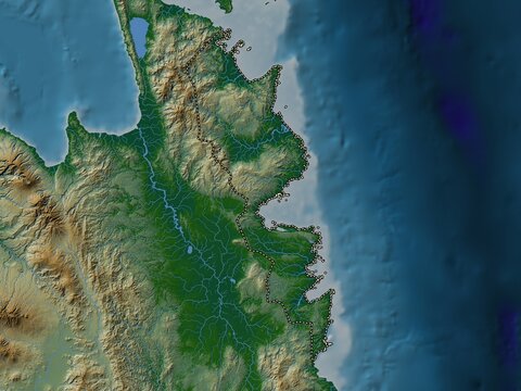 Surigao del Sur, Philippines. Physical. No legend