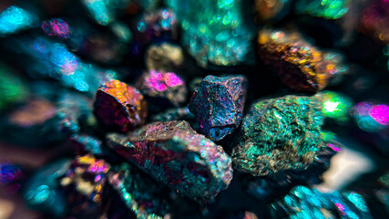 Opal rocks iridescent background