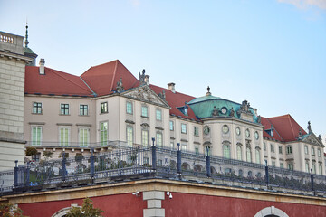 View of the royal castle in Warsaw, Poland.