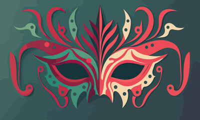 Colorful Carnival Masks. Editable Vector Illustration