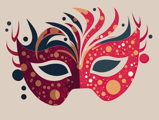 Fototapeta premium Colorful Carnival Masks. Editable Vector Illustration